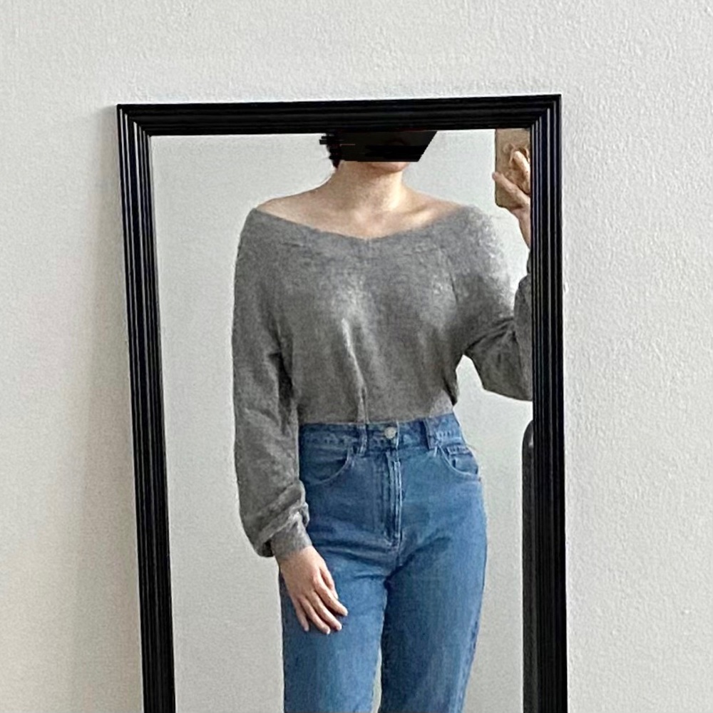 Super cute off the shoulder thin sweater